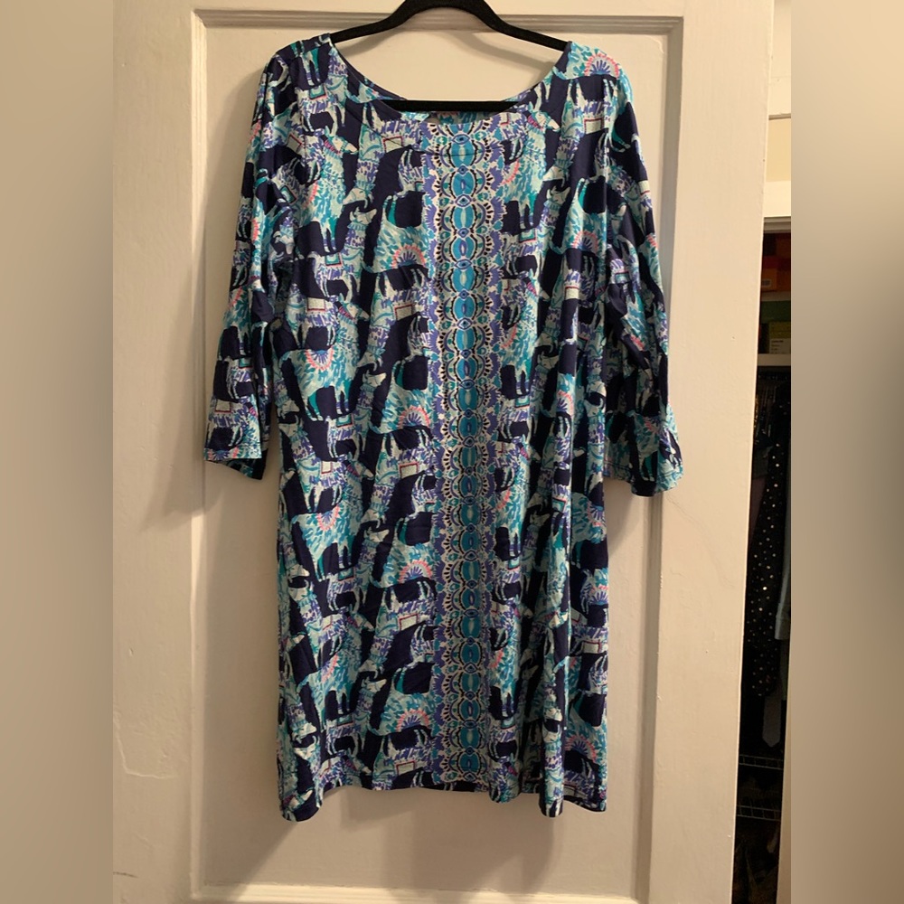 Lilly Pulitzer Blue Llama Tunic XL